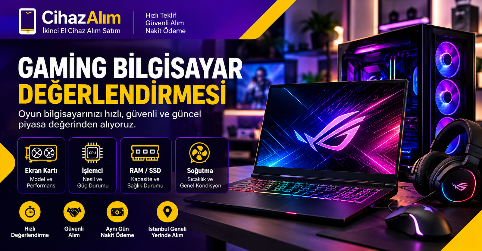 CihazAlım gaming bilgisayar değerlendirmesi; ekran kartı, işlemci, RAM SSD ve soğutma kriterleri